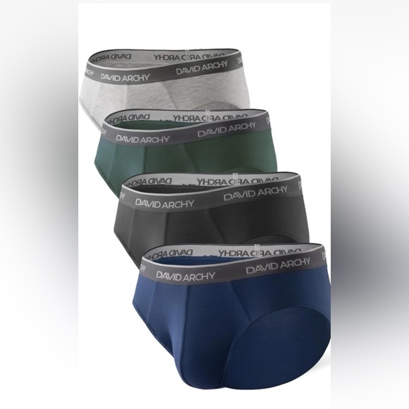 David Archy Other - DAVID ARCHY Bamboo Men's Micro Modal Briefs No Fly 3D U Pouch 4 Pack Size L